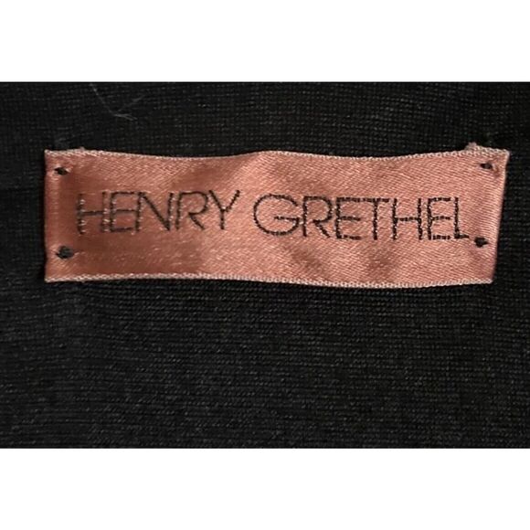 Henry Grethel Men’s Vintage Soft Black Belted Robe PJ OSFM - Picture 8 of 11